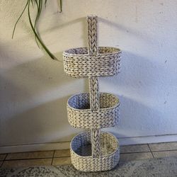 3 Tier Woven Basket Organizer
