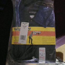 Brand New Wrangler Cowboy Cut Pearl Snap Shirt 70127MW — 15½ x 34 — NWT — $40