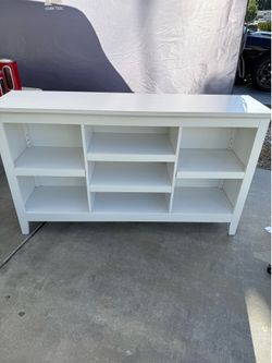 White Bookshelf Furniture Stand, home, kitchen, toys, tools, Jordan, tables, Tv, clothes, iPhone, Samsung, ps5, Nintendo,
