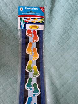 Carson-Dellosa Footprints POP-ITS Dimensional Borders 24 ft