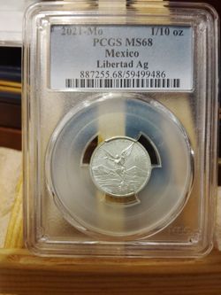2021-Mo MS68 1/10oz Silver Libertad
