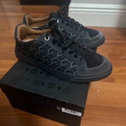 MCM Terrain Lo Monogram Jacquard sneaker Sz 40 US 7color black grey made Italy
