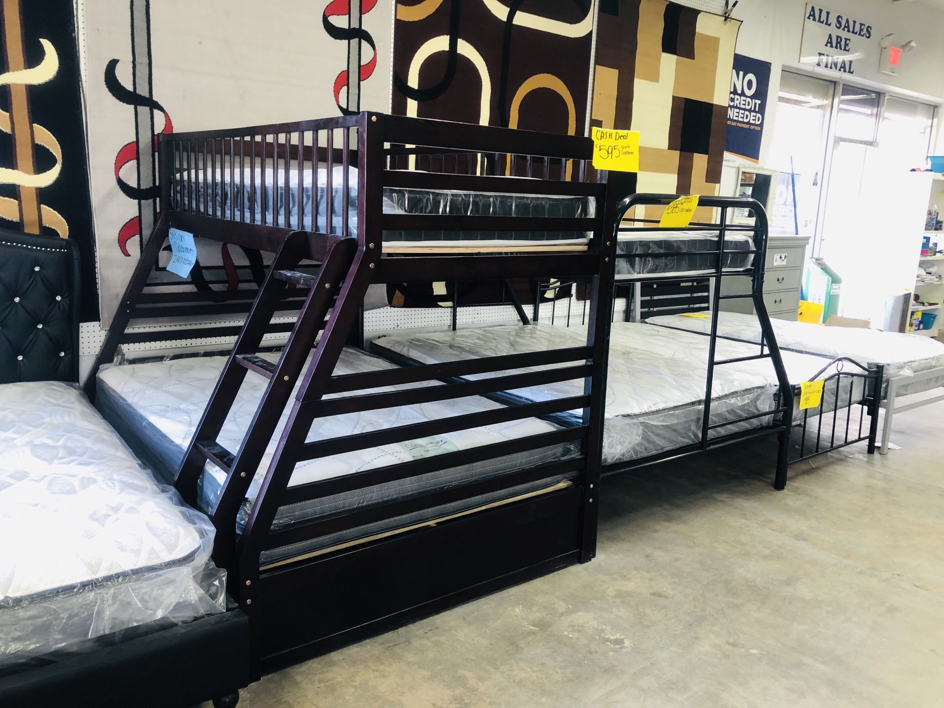 Brand new bunk beds starting $385 both matress are free with your purchase Furniture