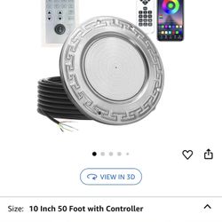 Pool Lights for Inground Pool, 60W 10 Inch Color Changing LED Inground Pool Light with Controller, Remote and APP Control for Wet Niche, Underwater Sw