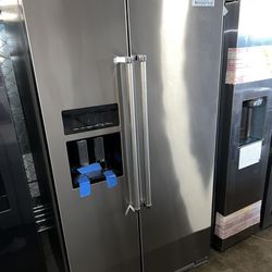 kitchen Aid Stainless Steel Side By Side Refrigerator