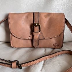 Patricia Nash Leather Crossbody Bag in Cognac Brown