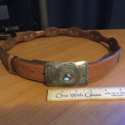 W Douglas Turquoise And Coral Buckle