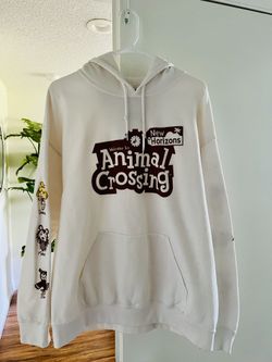 Animal Crossing White Hoodie Size Large
