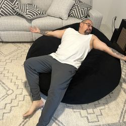 Large 5 Ft Black Bean Bag - Brand New In Box