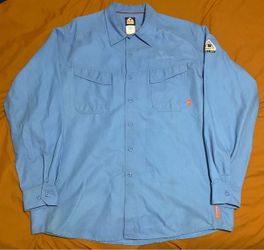 Bulwark FR Long Sleeve Work Shirt Blue