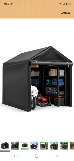 Outdoor vinyl storage shed