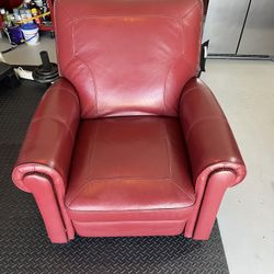 Red Leather Recliner 