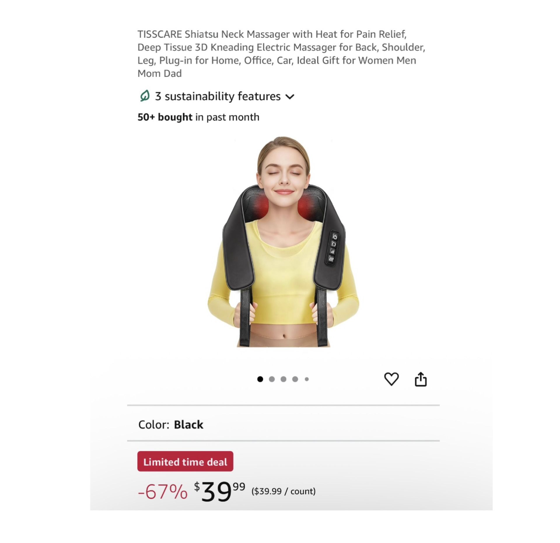 Brand new Neck Massager with Heat Plug-in for Home, Office, Car, Ideal Gift for Women Men Mom Dad Whitestone/Flushing, Queens or Downtown Manhattan p