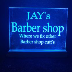 Barber Acrylic Led Sign