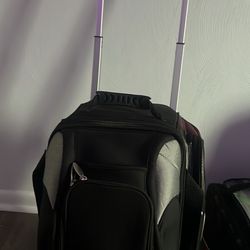 2pc Bowling ball bag with wheel and extra pockets