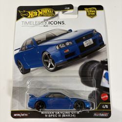 Hot Wheels Nissan Skyline GTR R34 Timeless Icons