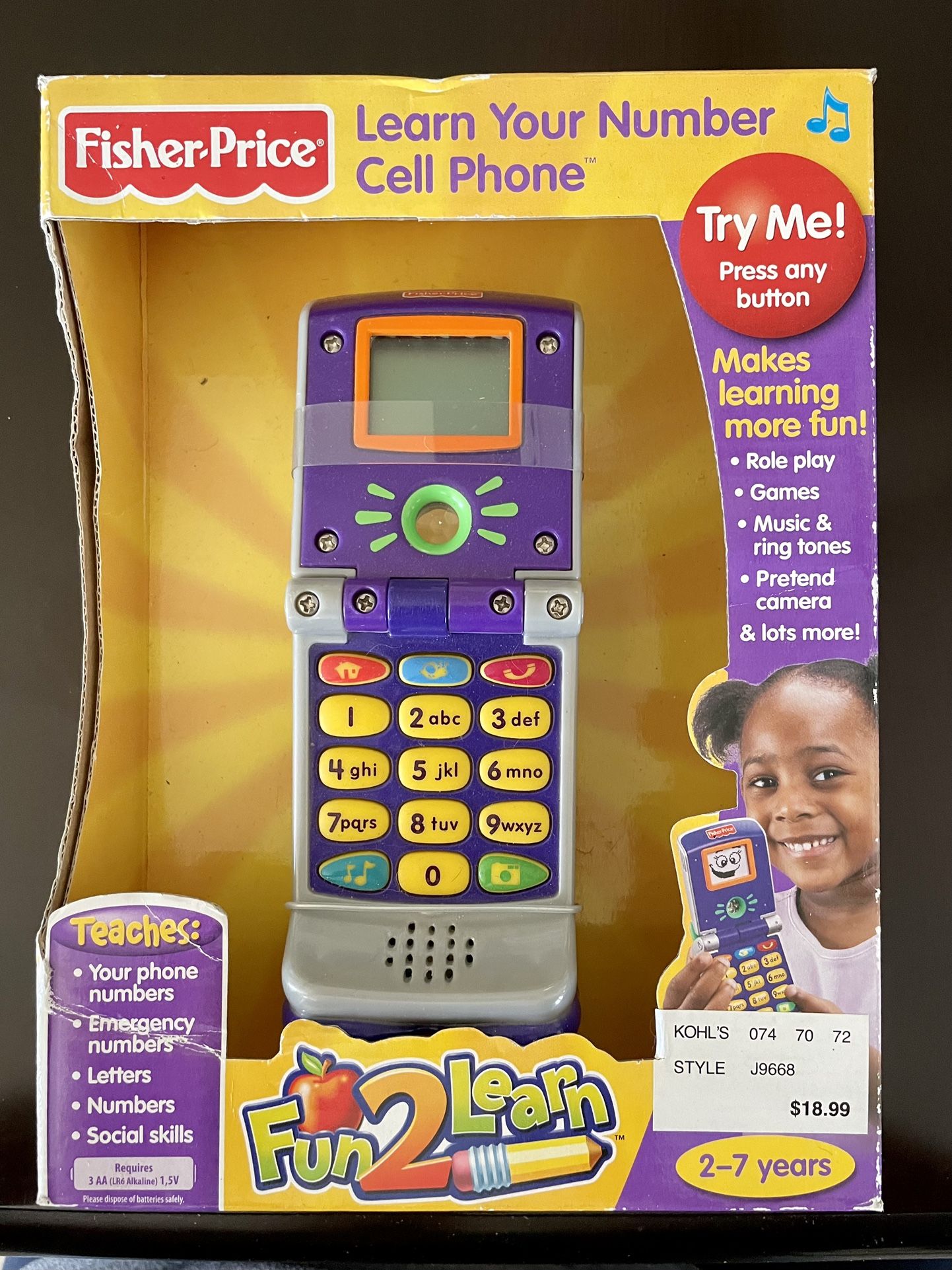 No, Fisher-Price learn your number, Cell phone