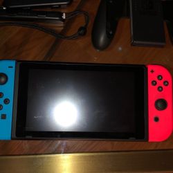 Nintendo Switch Console V1 +Joysticks +New Wired Controller +Super Mario Party 