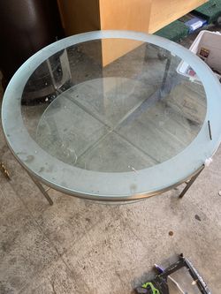 Glass coffee table