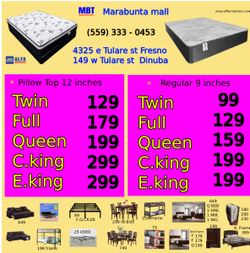 Twin mattress only. Twin,full, queen,cal king, eastern king.