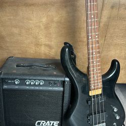 Jackson Bass with Duncan pickups and crate amp