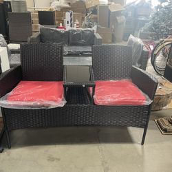 Assembled New Wicker Patio Conversation Furniture Set, Outdoor Furniture Set