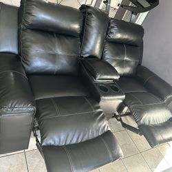 Leather Couch Recliner  Movie Theater Couch 