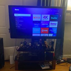 Sale My Tv 55” Panasonic and Tv Stand/shelf 