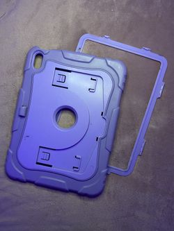 Purple Plastic Rugged Shockproof  10th generation IPad Case