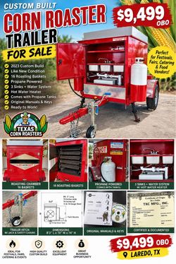 Like New Corn Roaster Trailer