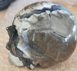 Hand Carved Volcano Agate Skull