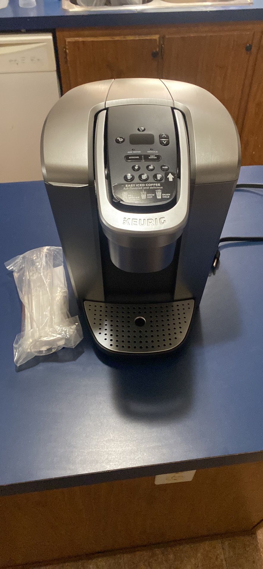 Keurig Keurig Fil K Elite C Single Serve Coffee Maker (Brushed Silver) with 15, Water Filter,