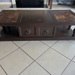 Vintage Dark Brown Coffee Table