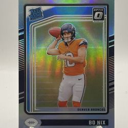 Bo Nix Silver Holo Optic Rated Rookie