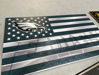 Philadelphia Eagles USA Flag Sign Art