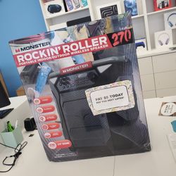 Monster Rockin' Roller 270 Bluetooth Speaker New  - Pay $1 DOWN AVAILABLE - NO CREDIT NEEDED