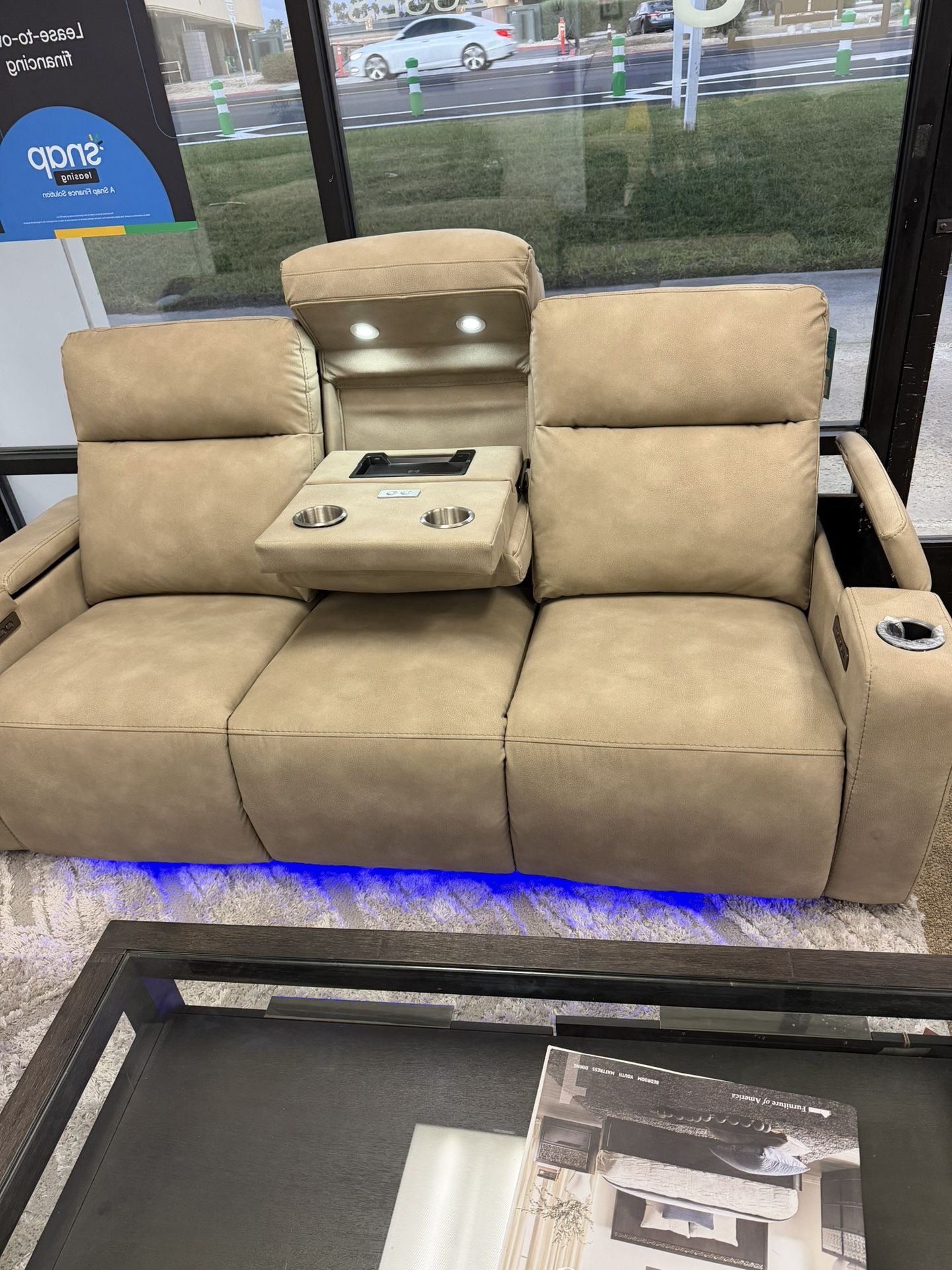 Fabric Sofa-Greymel-zero down Payment