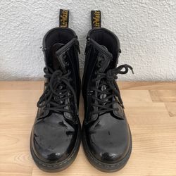 Dr. Martens Lace Up Boots Black Size Youth 4 Girls 