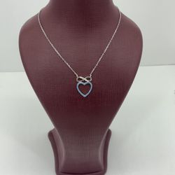 925 Sterling Silver  Heart with infinity Necklace 