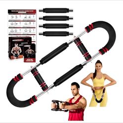 Twister Arm Trainer 2025 New, 60-100lb Adjustable Power Twister Bar, Chest Shoulder Arm Workout Equipment, Portable Detachable Upper Body Fitness Mach
