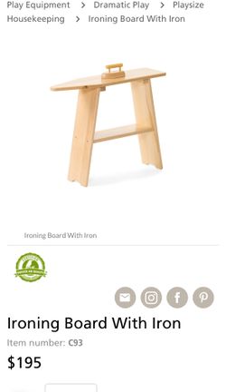 Pretend play wooden iron board / Montessori toys / wooden toys / kids bookcase