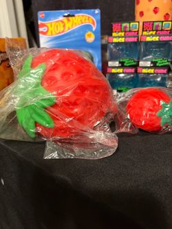 Strawberry Squishy Stress Ball Toys – Set of 2