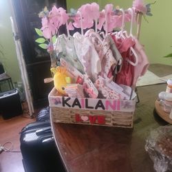 Basket De Ropa Para Niña Y Niño Para Regalo O Babyshower..a Gusto Del Cliente