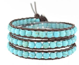 3x wrap bracelet. Turquoise beads/ same as Victoria Emersons