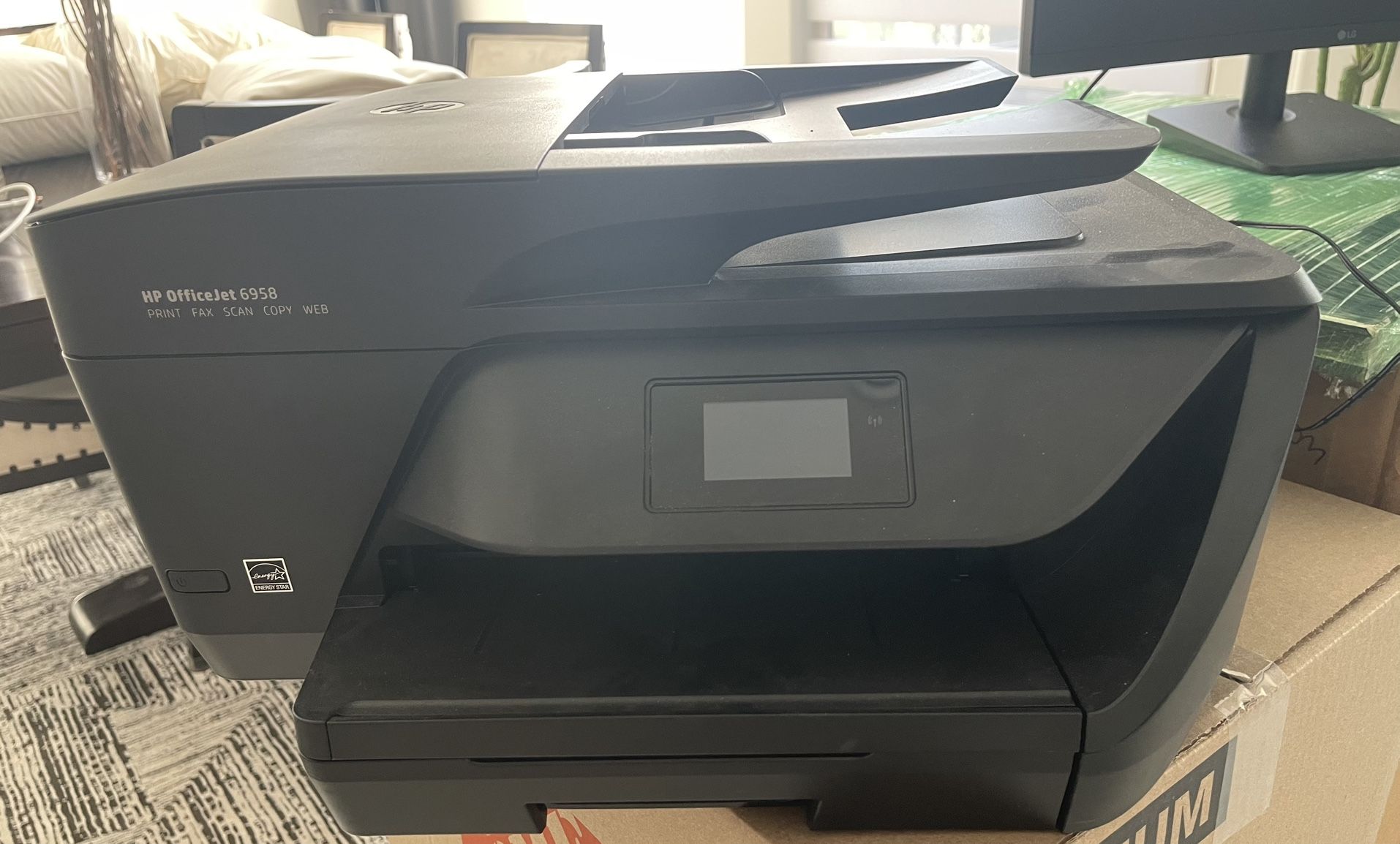 2 LG Computer Monitors & HP Laserjet Printer