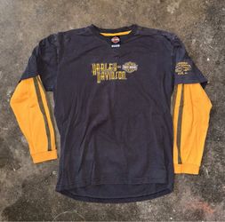 Vintage Y2K Harley-Davidson Long Sleeve Layered T-Shirt