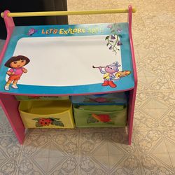 Dora the Explorer Art Play Table 4 Storage Bin