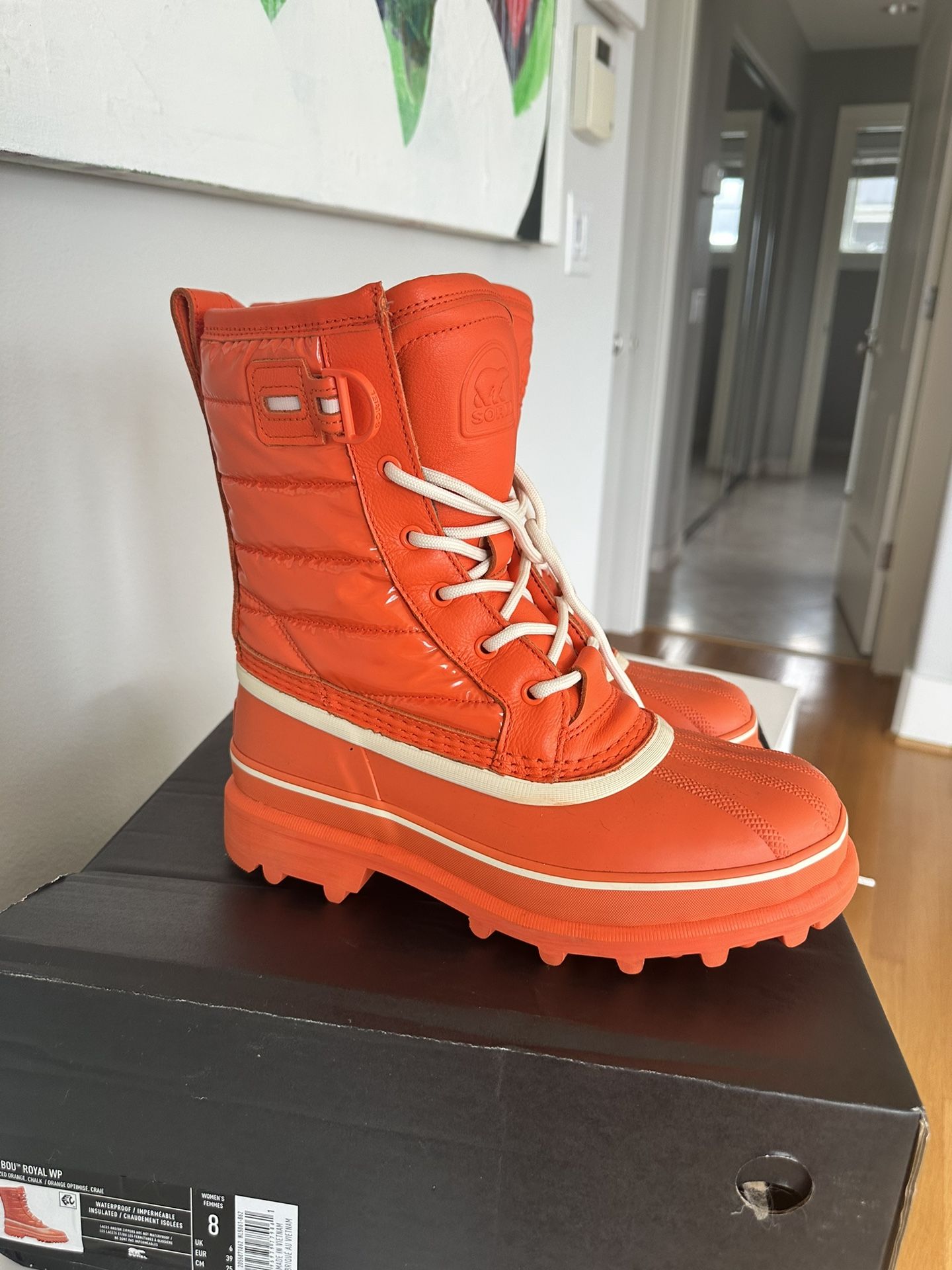 NEW with box Orange Sorel boots