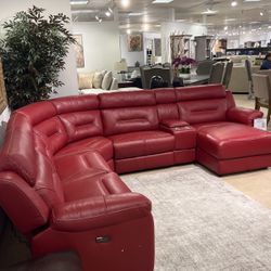 Top Grain Leather Match With PVC/Red