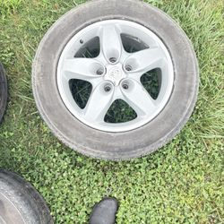 4 Used Continental Tires W/ Porsche Rims
